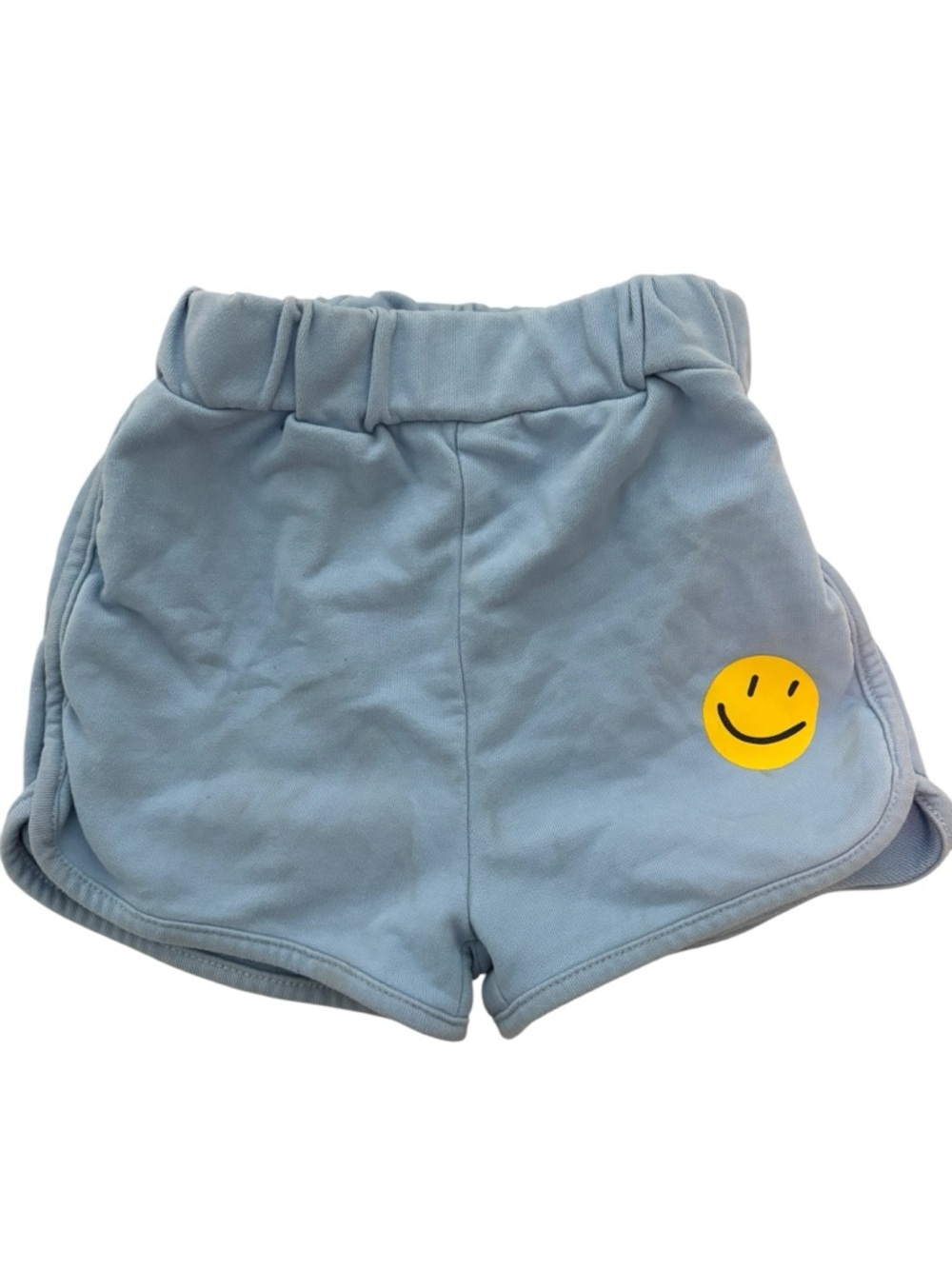 Lola & The Boys Kids Light Blue Smiley Face Cotton Shorts